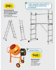 Castorama gazetka tydzień 34 Strona 3: Rusztowanie aluminiowe Drabest Home 2x6 z podestem €398,00, Betoniarka Skiva €948,00