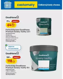 Castorama gazetka tydzień 34 Strona 32: Farba kolorowa GoodHome Premium Ściany i Sufity €64,98