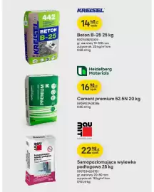 Castorama gazetka tydzień 34 Strona 5: Cement premium 52,5N Górażdże €16,98, Samopoziomująca wylewka podłogowa Baumit €22,98