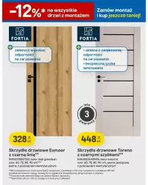 Castorama gazetka tydzień 34 Strona 3: Skrzydło drzwiowe Fortia Toreno z czarnymi szybkami €448,00