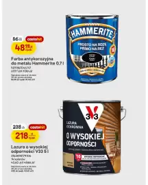 Castorama gazetka tydzień 34 Strona 6: Farba antykorozyjna do metalu Hammerite €48,98, Lazura o wysokiej odporności €218,00