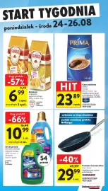 Intermarche gazetka tydzień 34 Strona 43: Makaron CZANIECKI €6,99, Kawa mielona PRIMA Finezja €23,89