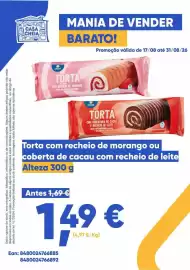 Folheto Casa Cheia Página 1: Torta com recheio de morango ou coberta de cacau com recheio de leite Alteza €1,49