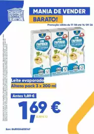 Folheto Casa Cheia Página 1: Leite evaporado alteza pack 3 x 200 ml €1,69