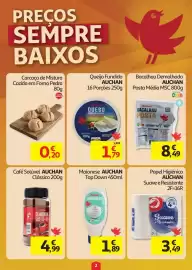 Folheto Auchan semana 34 Página 2: Queijo fundido auchan €1,79, Bacalhau Demolhado Auchan €8,49