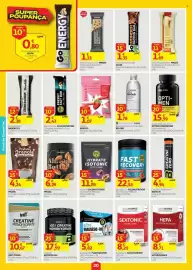 Folheto Auchan semana 34 Página 20: Snacks kencko morango €1,07, Barra Proteína Sante Go On €1,35