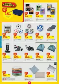 Folheto Auchan semana 34 Página 46: Bola de futebol slazenger €9,99, Champô Automóvel Arbo €4,99