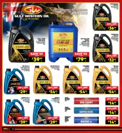 Autopro catalogue Page 14: Gulf Western Oil SYN-X 3000 10W-40 €39,99, Gulf Western Oil Top Dog XDO Diesel 15W40 €79,99