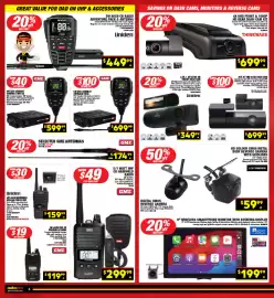 Autopro catalogue Page 4: Uniden 5W 80CH Handheld Splash Proof UHF €159,99, GME 2W 80CH UHF CB Handheld Radio €119,99