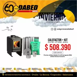 Catálogo Dabed Página 2: Bosca - calefactor + kit €508.390,00