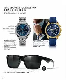 Catálogo Ésika Página 100: Legacy - reloj digital €3,00, Lentes axel marco y brazos de pc €1.399,00