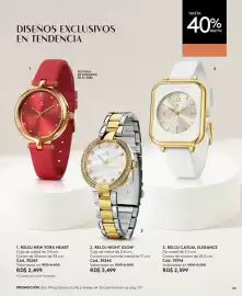 Catálogo Ésika Página 99: Metal - reloj night glow €34,99, Metal - 3 reloj casual elegance €2.599,00