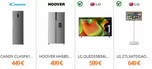 Folleto Eureka Electrodomésticos semana 34 Página 2: Candy - clh3f61 €449,00, Lg - 27lx6tdgao €649,00