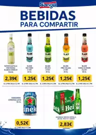 Folleto Sangüi Página 10: Heineken cerveza botella €2,83, Bl4de gin tonic €1,25