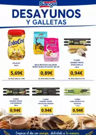 Folleto Sangüi Página 18: Mels bretzels salados €0,89, Florbú dubai wafer style pistacho €0,94