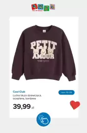 Smyk gazetka tydzień 34 Strona 12: Bluza dziewczęca Cool Club luźna ocieplana bordowa €39,99