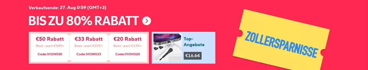 AliExpress Flugblatt Seite 1
