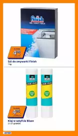 Action gazetka tydzień 34 Strona 15: Sól do zmywarki Finish €4,99, Klej w sztyfcie Bison €4,95