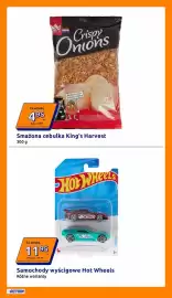 Action gazetka tydzień 34 Strona 17: Smażona cebulka King's Harvest €4,95, Samochody wyścigowe Hot Wheels €11,95