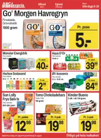 ABC Lavpris tilbudsavis uge 34 Side 9: Kinder Bueno €19,98, Go' Morgen Havregryn €5,00