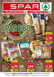 Spar Flugblatt woche 34 Seite 13: Bio-Burger €3,99, TANN Berner Würstl €4,99
