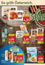 Spar Flugblatt woche 34 Seite 14: Bio-Knacker €3,69, SPAR BBQ Grillmix oder Käsegriller €2,69