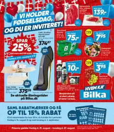 Bilka tilbudsavis uge 34 Side 1: Kalveculotte eller wienerschnitzel €139,00, Chloé Signature EDT €375,05