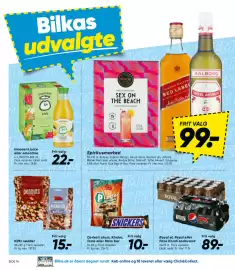 Bilka tilbudsavis uge 34 Side 14: Innocent juice eller smoothie €22,00, Carletti skum, Kinder, Toms eller Mars bar €10,00