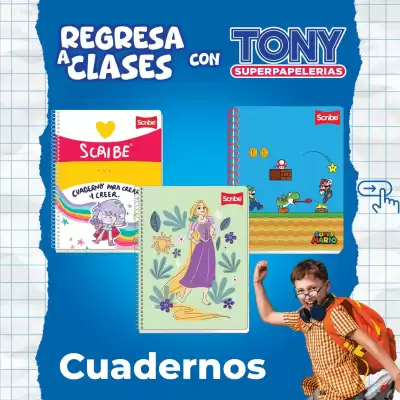 Tony Super Papelerías (válido hasta 20-08)