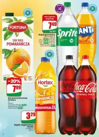 Dino gazetka tydzień 34 Strona 2: Napój gazowany Sprite €7,49, Sok pomarańczowy Fortuna 100% €7,99