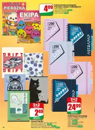 Dino gazetka tydzień 34 Strona 60: Kołozeszyt Astrapap €14,99, Kolorowanka przygody Pierożka Ekipa z naklejkami €4,99