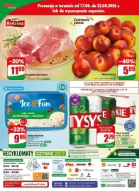 Dino gazetka tydzień 34 Strona 77: Nektarynka €5,99, Lody o smaku śmietankowym z bakaliami Ice & Fun €9,99