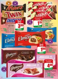 Dino gazetka tydzień 34 Strona 8: Czekolada mleczna Goplana Oryginalna €4,49, Rogal z nadzieniem Elmas Cocoa €1,32