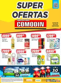 Catálogo Supermercados Comodin semana 34 Página 1: Rosamonte yerba mate €149.900,00, Babysec pañal ultra soft hiper €9.999,00