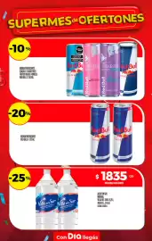 Folleto Supermercados DIA semana 34 Página 22: Villa del Sur agua mineral natural €1.835,00, Red bull bebida energizante
