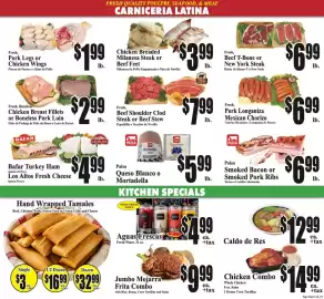 Baja Ranch weekly ad week 34 Page 3: Fresh Pork Legs or Chicken Wings €1,99