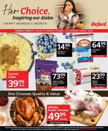 Oxford Freshmarket catalogue week 34 Page 1: Hug in a Mug Hot Chocolate Pouch €73,99, President Feta €64,99