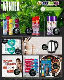 Super Save catalogue Page 62: Colgate regular €19,99, Huggies dry comfort €142,99