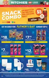 Ritchies catalogue Page 13: Darrell Lea Father's Day Gift Pack €18,00, Cadbury Chocolate Coated Varieties €7,95