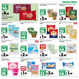 Volantino Iper La Grande Pagina 17: Mozzarella Iper €2,39, Burrata o Stracciatella Gioiella €2,49
