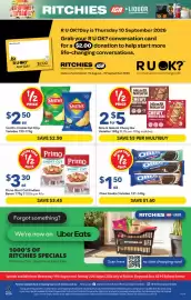 Ritchies catalogue week 34 Page 13: Smith's Crinkle Cut Chip Varieties €2,50, Primo Short Cut Rindless Bacon €3,30