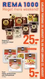 REMA 1000 tilbudsavis Side 1: Magnum is €25,00, Tican pålæg €5,00