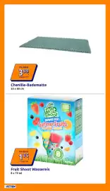 Action Flugblatt woche 34 Seite 4: Chenille-Badematte €3,99, Fruit Shoot Wassereis €1,75