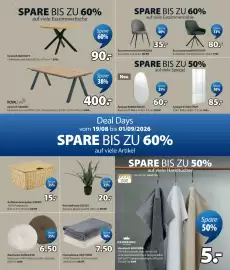 JYSK Flugblatt Seite 2: 2 SPARE BIS ZU 60% Esstisch NORTOFT auf viele Esszimmertische Ж Dekorfolie und Stahl. 0120 x H75