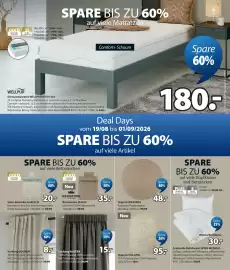 JYSK Flugblatt Seite 3: 3 SPARE BIS ZU 60% auf viele Matratzen MONT GOLD 25 EXKLUSIVE QUALITÄT JAHRE GARANTIE 80x200 cm**