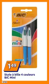 Catalogue Action semaine 34 page 28: BIC Stylo à bille 4 couleurs €1,49