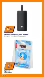 Catalogue Action semaine 34 page 30: Fresh 'n Rebel Enceinte sans fil XL €16,95, Sonic the Hedgehog Spinner €2,34