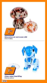 Catalogue Action semaine 34 page 33: Décoration en verre avec LED €3,99, Gear2Play Chien robot €7,95