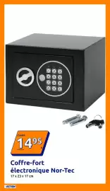 Catalogue Action semaine 34 page 7: Nor-Tec Coffre-fort électronique €14,95
