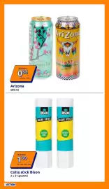 Volantino Action settimana 34 Pagina 16: Colla stick Bison €1,39, Arizona Green Tea and Honey €0,85